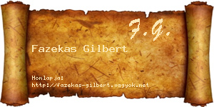 Fazekas Gilbert névjegykártya