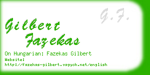 gilbert fazekas business card